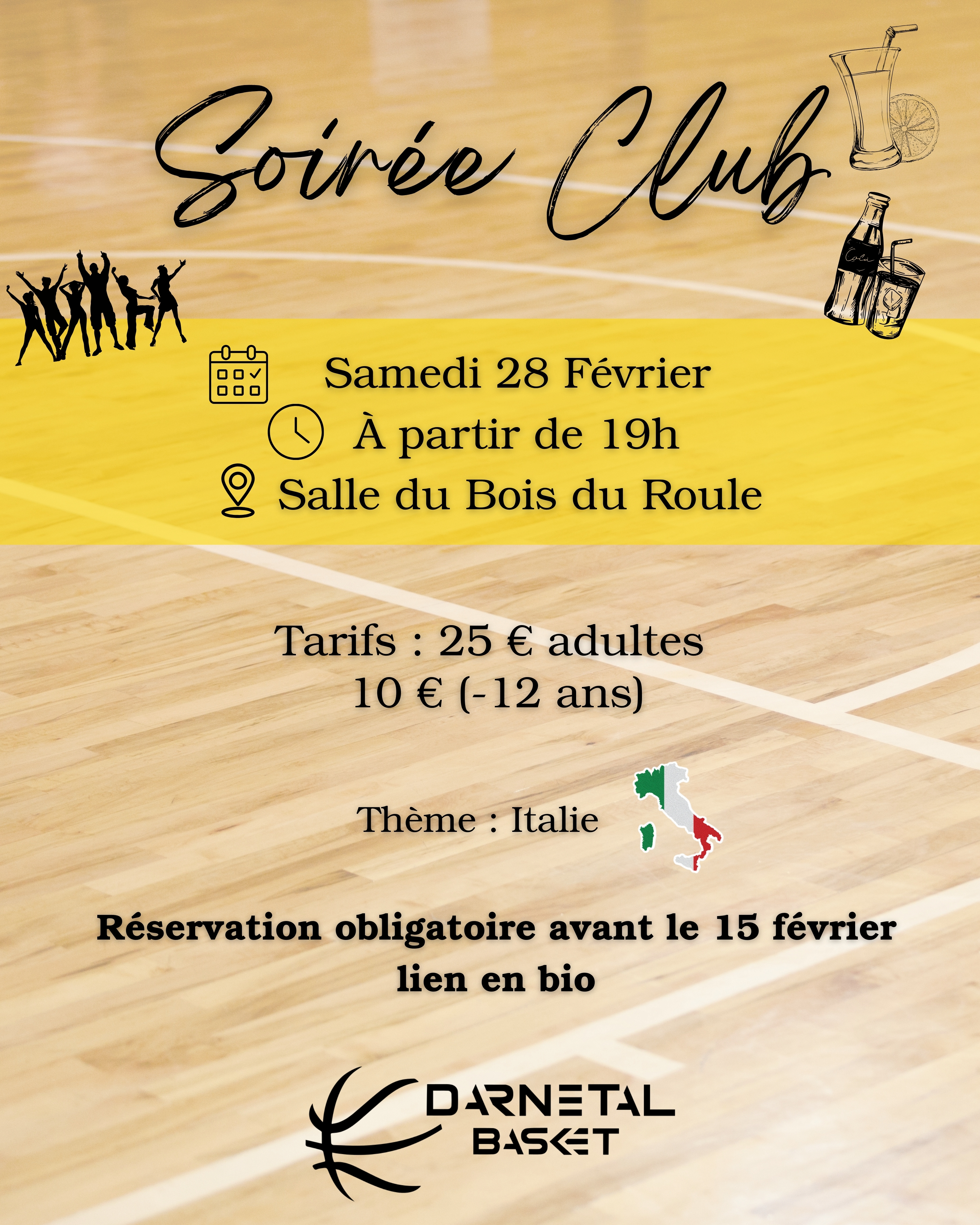 Inscription soirée de l'OD Basket